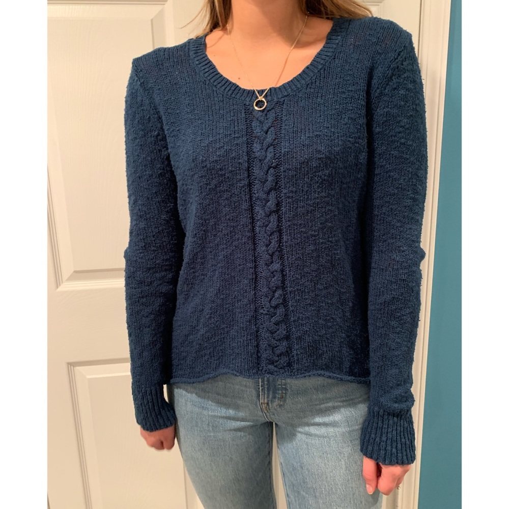 Deep Blue Pullover Sweater